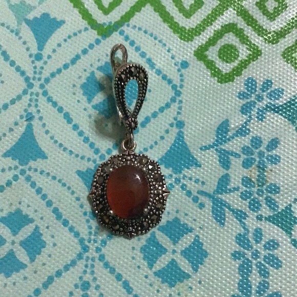 New Sterling Silver Agate gemstone Necklace Set - Picture 9 of 10